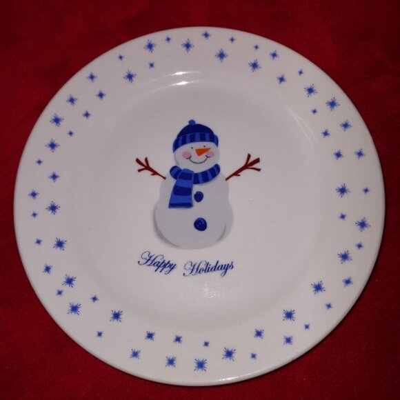 Vintage Pacific Island Creations Happy Holidays Snowman with Snowflakes NWT - Picture 2 of 4